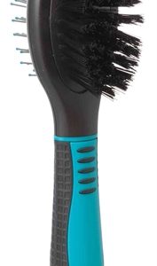 Trixie Borstel Dubbelzijdig Dekhaar / Onderwol Kunststof Zwart / Blauw