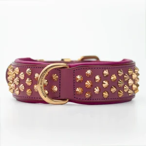 Dog Collar - Ruthless Pink & Rose Gold (Wide Fit)